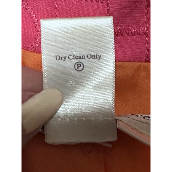 Coldwater Creek Women Size M Pink Textured Silk Jacket Blazer Lined Retro Formal - Picture 11 of 11